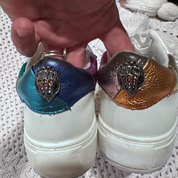 KURT GEIGER LONDON size 42  USA 10 Women's White Sneakers with Rainbow Accents - Picture 9 of 15